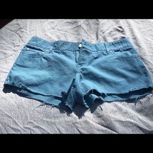 Hurley cutoff shorts, blue size 9.